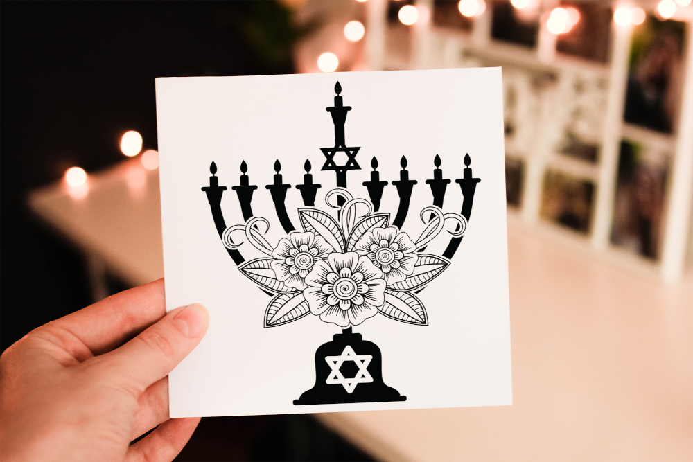 Hanukkah Card, Custom Hanukkah Card, Personalised Hanukkah Card